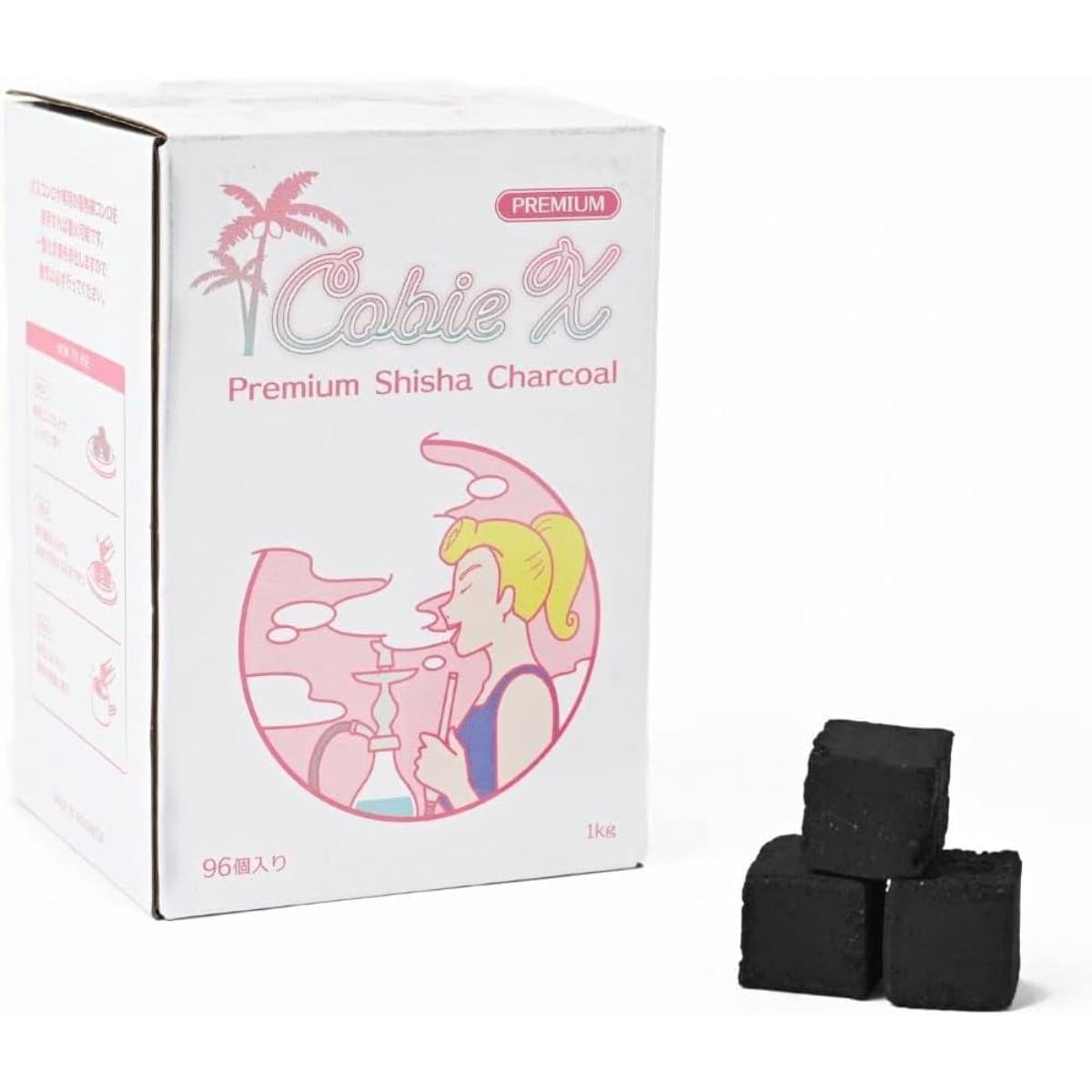 Cobie X 10kg - プレミアム シーシャ炭 26mm キューブ 1箱 10kg (箱違い）