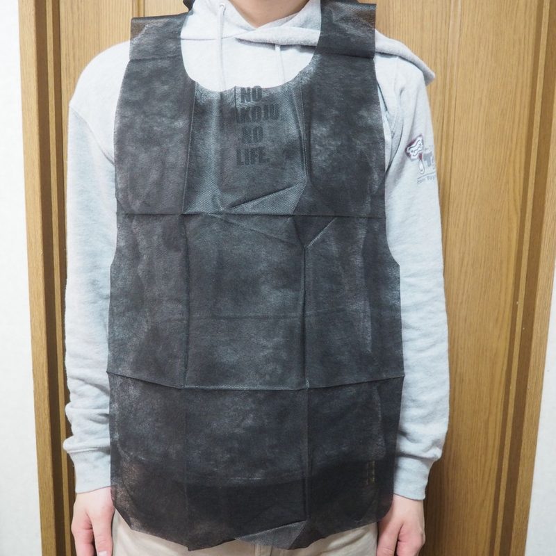 フジ不織布エプロンF型中（黒）25枚入×4袋